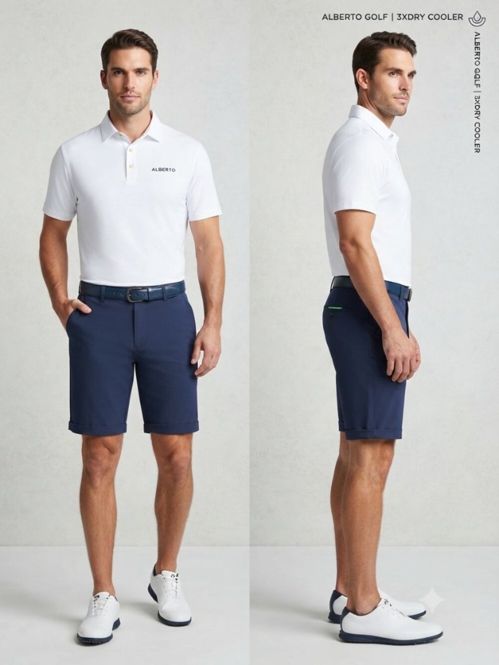 Alberto Golf Master Modern Fit 3XDry Cooler NavyBlue Shorts Men's Sz EU 58/US 42